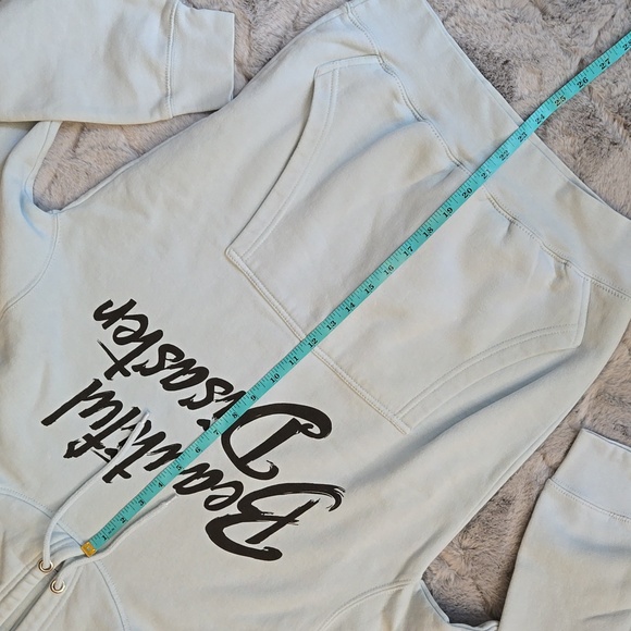 Beautiful Disaster Light Blue Hoodie, Women's Medium, Great Condition - Picture 4 of 9